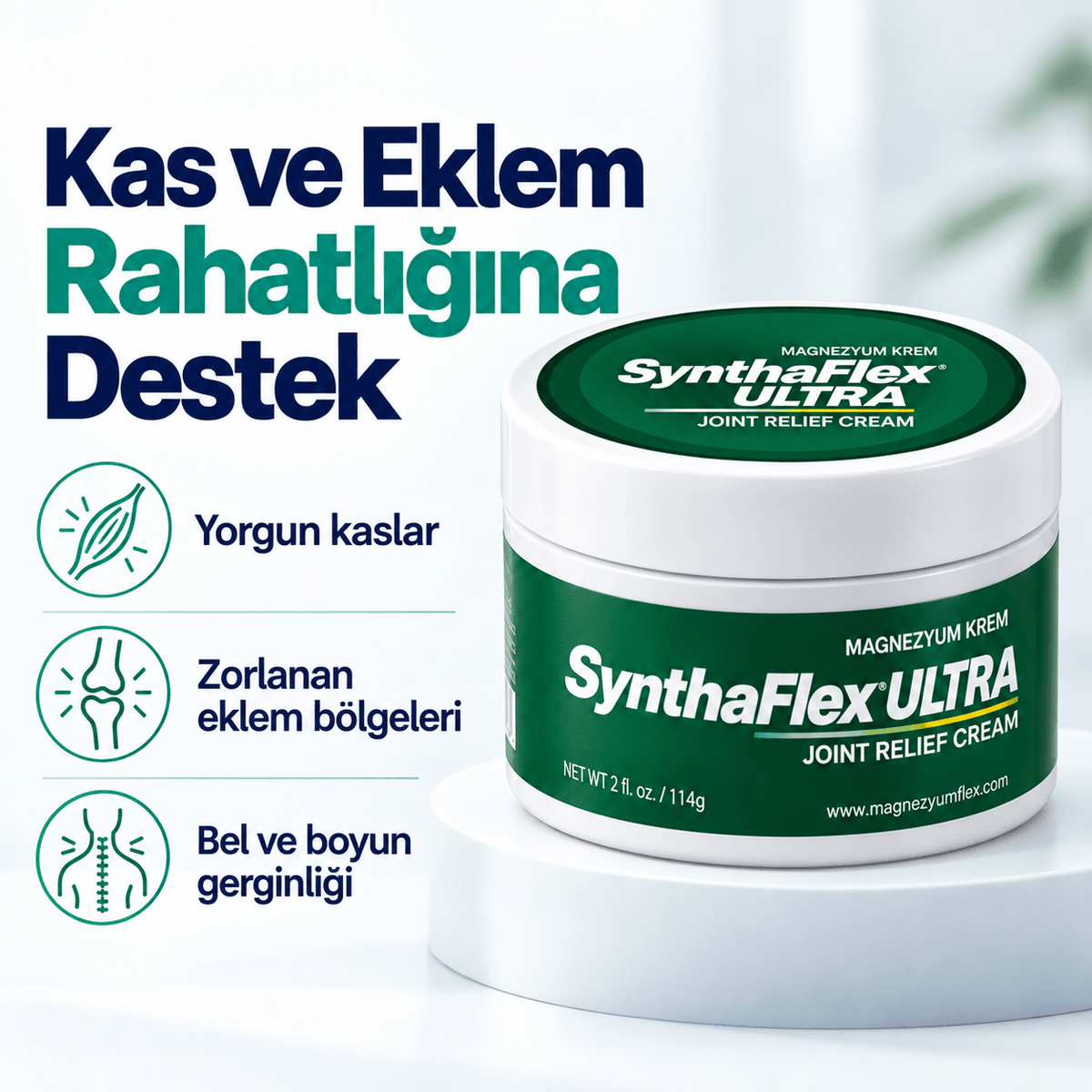 MagnezyumFlex Magnezyumlu Masaj Kremi (Rahatlatıcı)