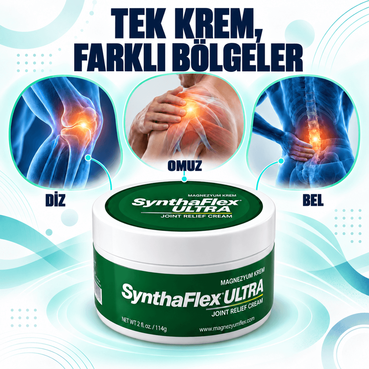 MagnezyumFlex Magnezyumlu Masaj Kremi (Rahatlatıcı)