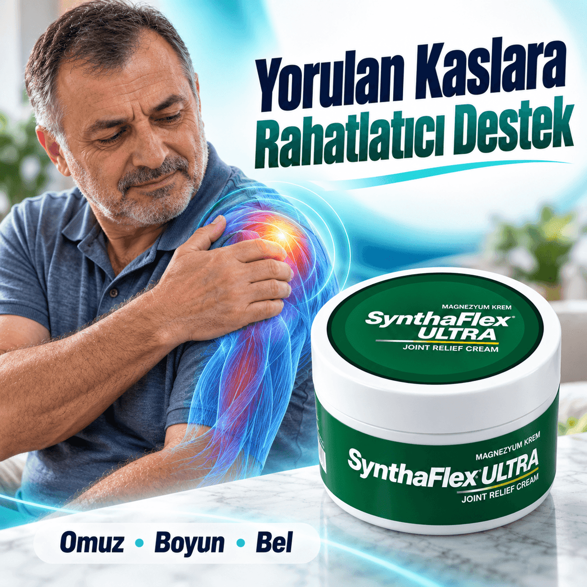 MagnezyumFlex Magnezyumlu Masaj Kremi (Rahatlatıcı)