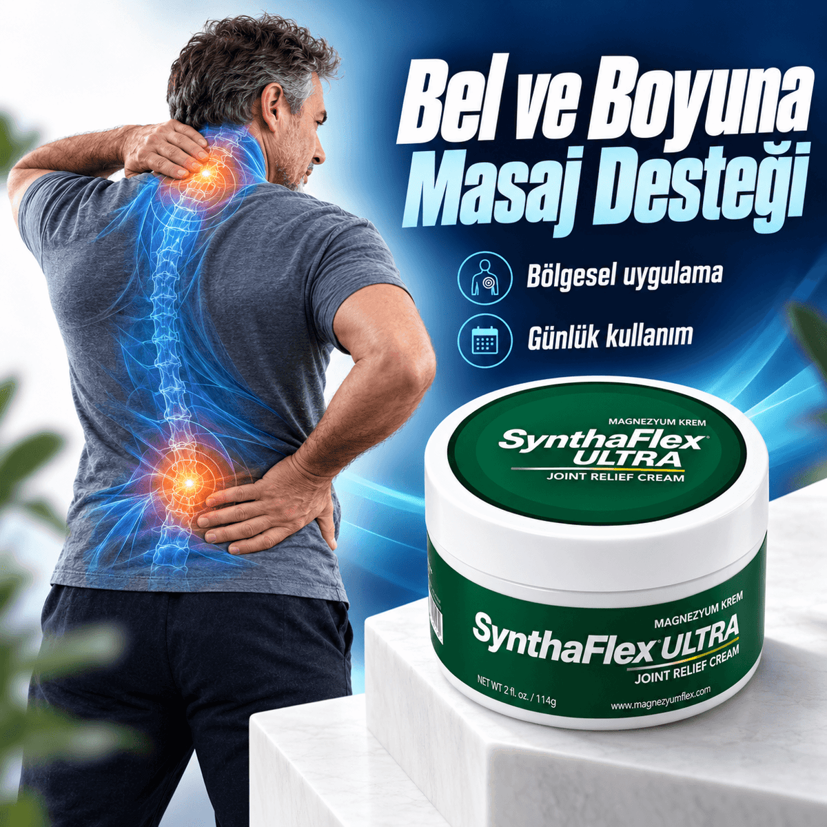 MagnezyumFlex Magnezyumlu Masaj Kremi (Rahatlatıcı)